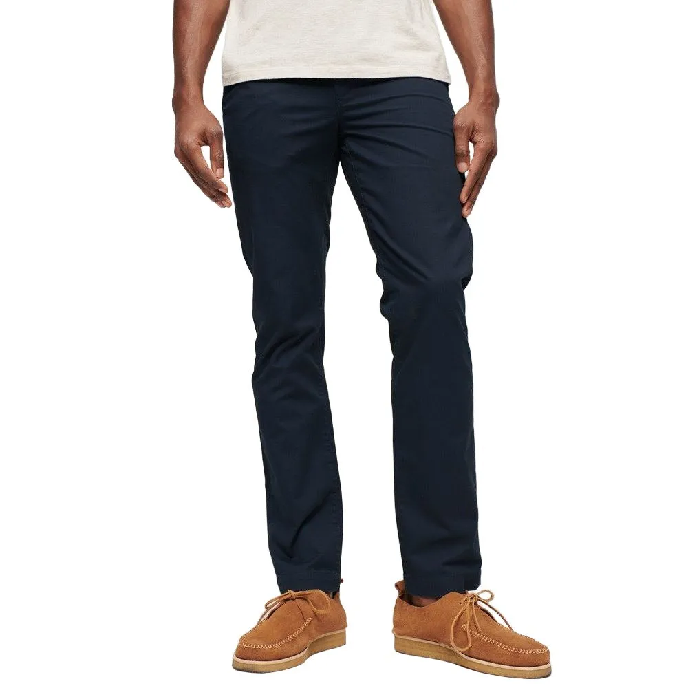 Superdry Mens Slim Tapered Stretch Chino Trousers Eclipse Navy