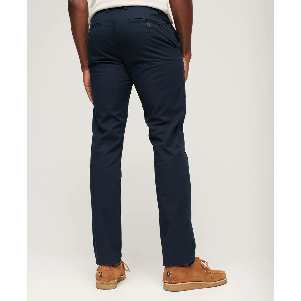 Superdry Mens Slim Tapered Stretch Chino Trousers Eclipse Navy