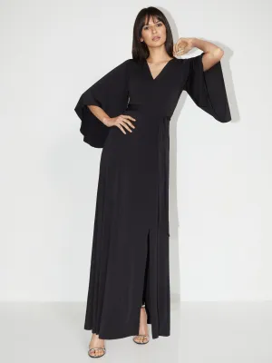 Tall V-Neck Bell-Sleeve Kimono Maxi Dress - NY&C Style System