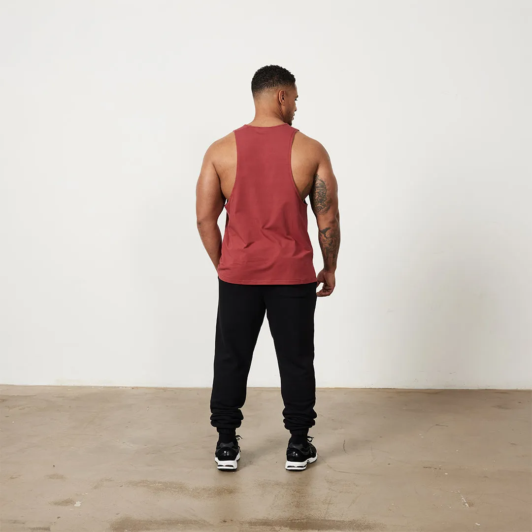 Vanquish VQFIT Distressed Print Brick Red Tank