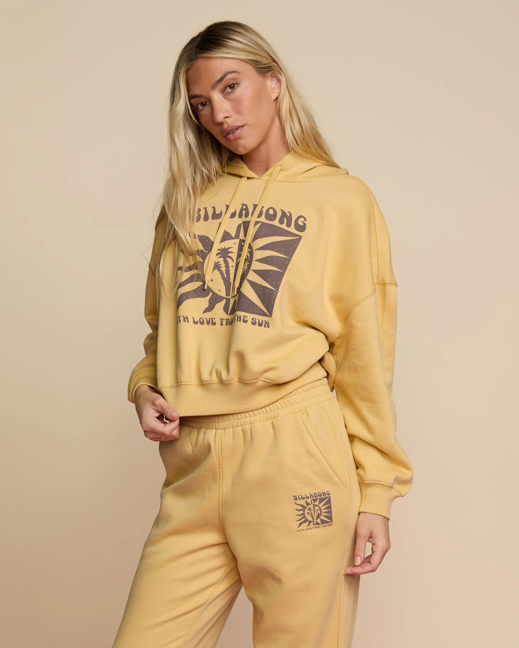 With Love From The Sun Hoodie - Pale Yellow