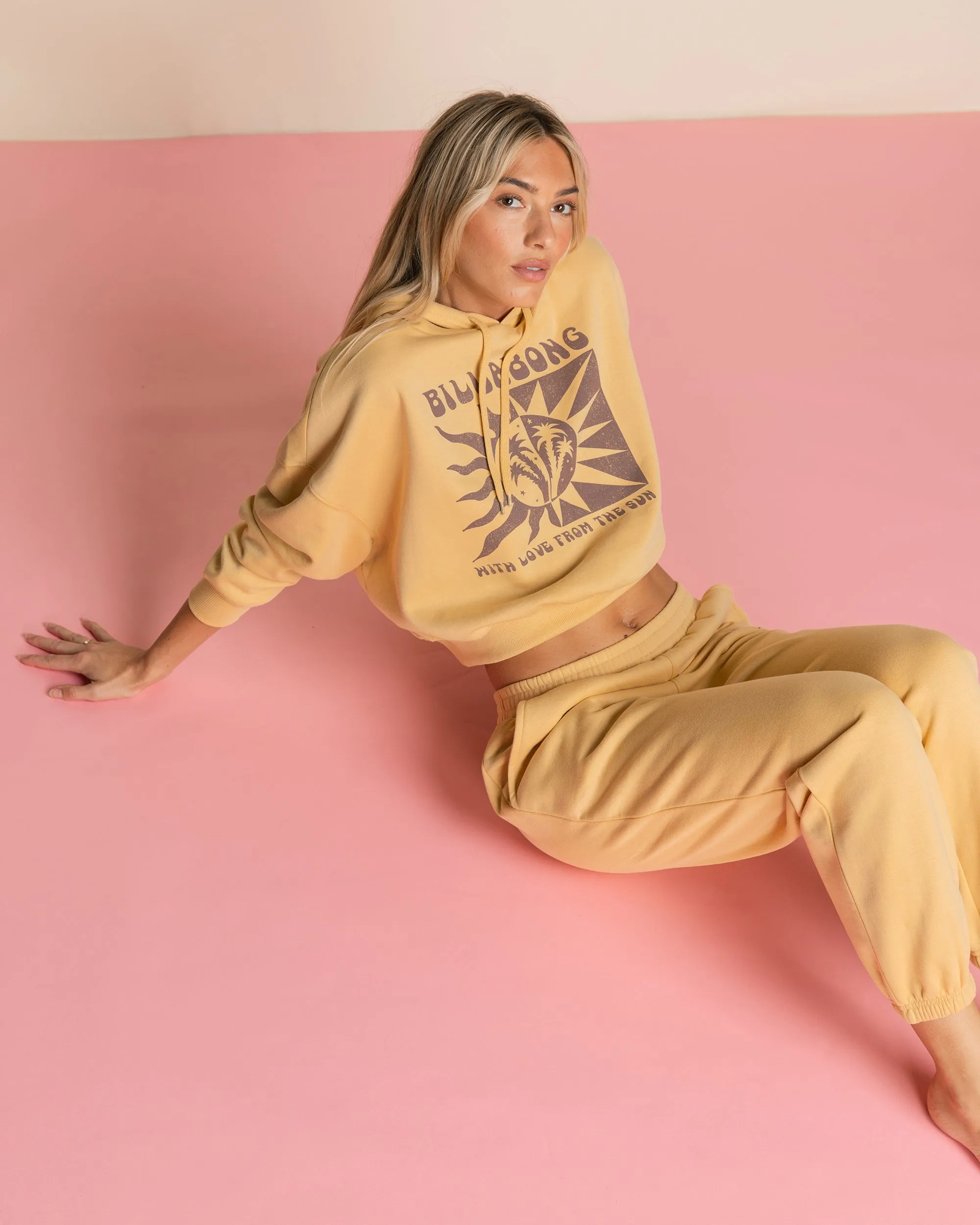 With Love From The Sun Hoodie - Pale Yellow