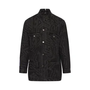 Workwear Denim Jacket in Washed Black