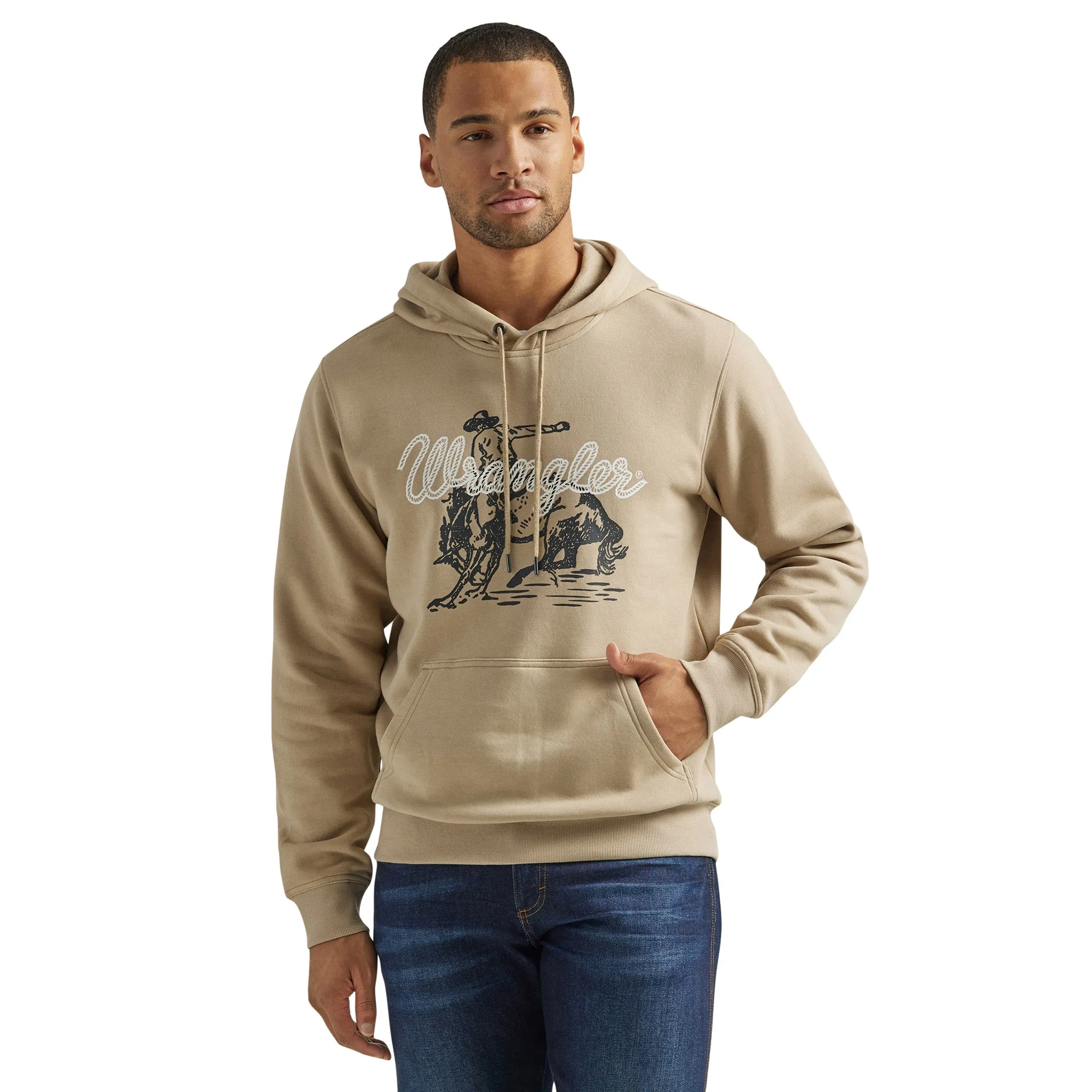 Wrangler Men's Sand Bronc Hoodie