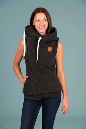 Zoe Sherpa Carbon Hoodie Vest